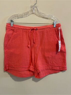 Women’s Coral Athletic Shorts with Drawstring